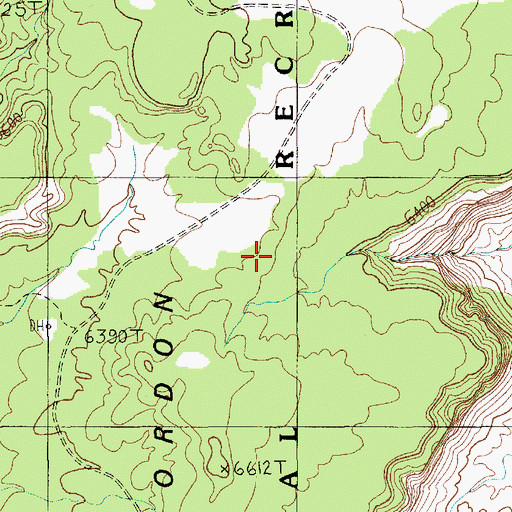Topographic Map of Gordon Flats, UT