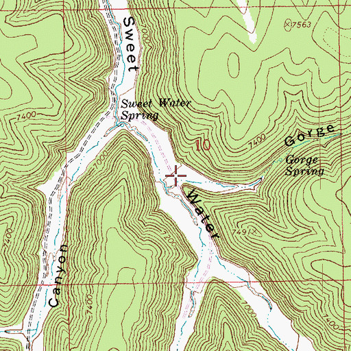 Topographic Map of Gorge Canyon, UT