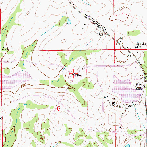Topographic Map of Rolling Lakes, AL
