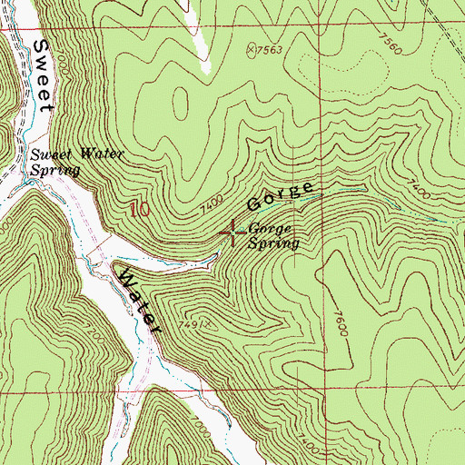 Topographic Map of Gorge Spring, UT