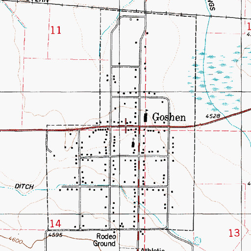 Topographic Map of Goshen, UT