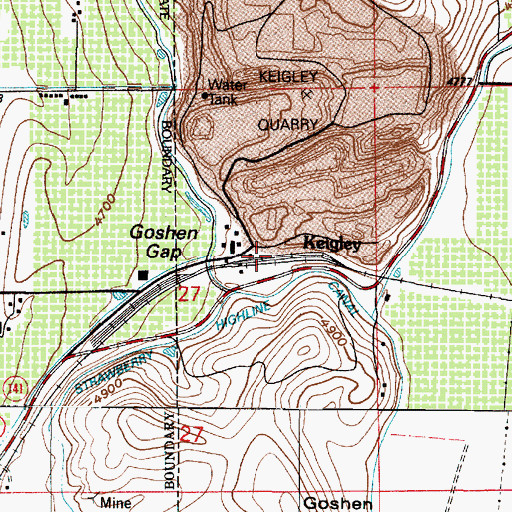 Topographic Map of Goshen Gap, UT