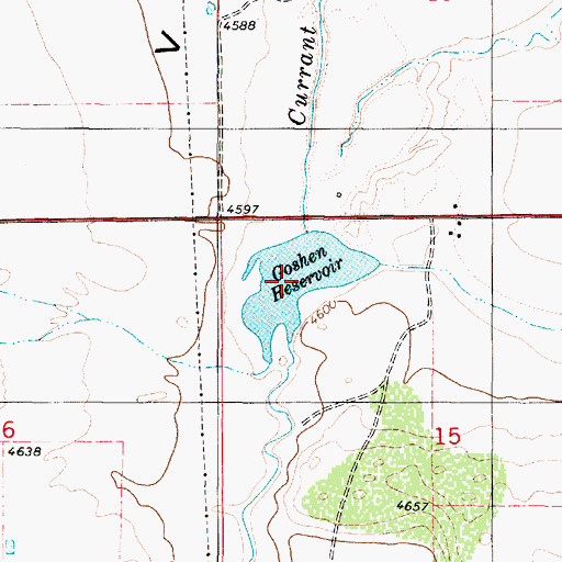 Topographic Map of Goshen Reservoir, UT