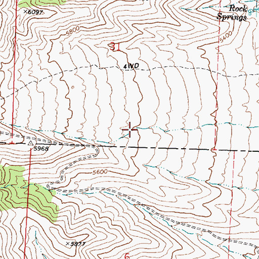 Topographic Map of Goshute Canyon, UT