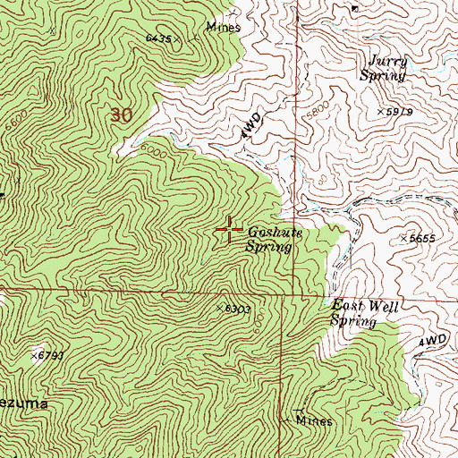 Topographic Map of Goshute Spring, UT