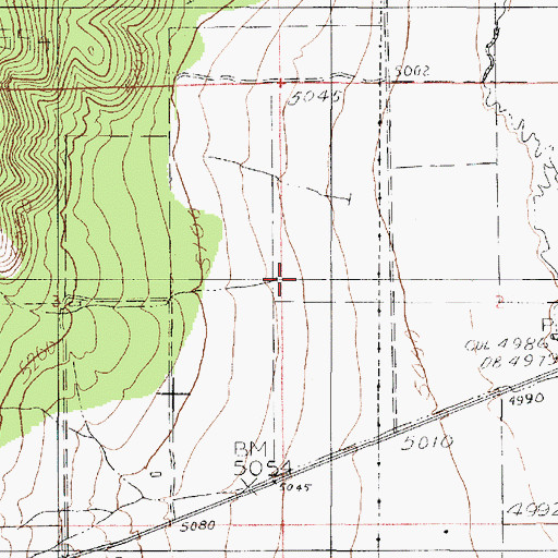Topographic Map of Government Canyon, UT