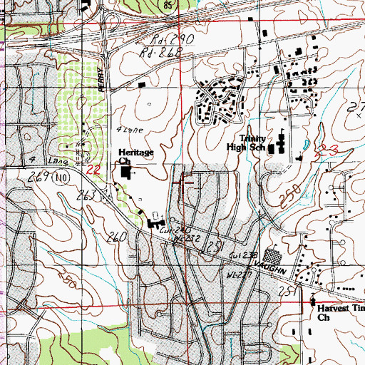 Topographic Map of Rosemary, AL