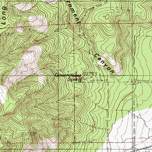 Topographic Map of Government Spring, UT