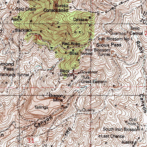 Topographic Map of Governor, UT