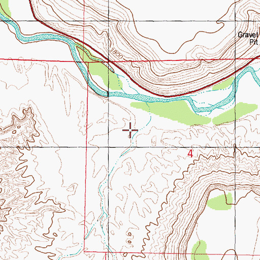 Topographic Map of Grafton Wash, UT
