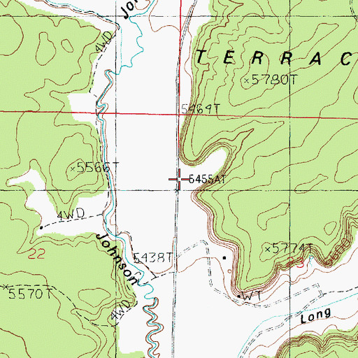 Topographic Map of Granary Ranch, UT
