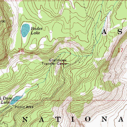 Topographic Map of Grandview Transfer Camp, UT