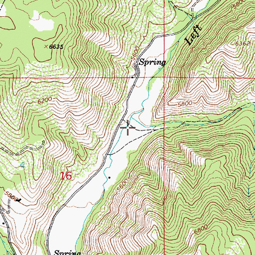 Topographic Map of Granger Canyon, UT