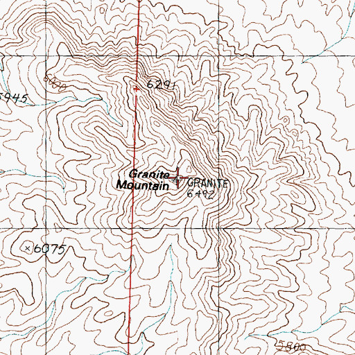 Topographic Map of Granite Mountain, UT