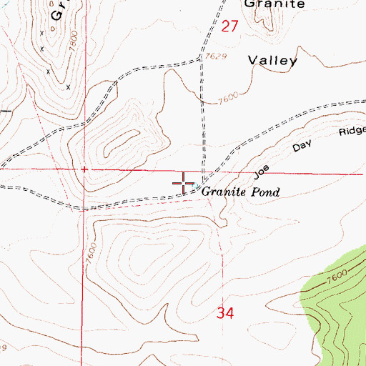 Topographic Map of Granite Pond, UT