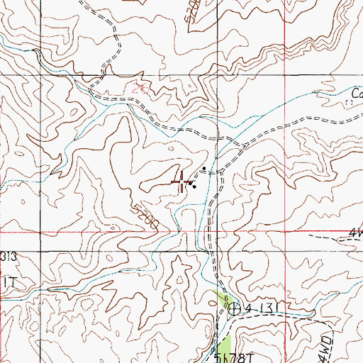 Topographic Map of Granite Ranch, UT