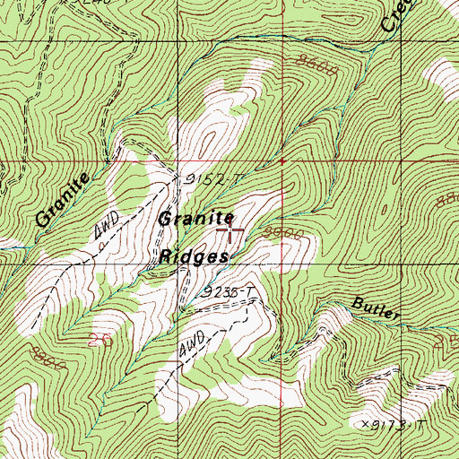 Topographic Map of Granite Ridges, UT