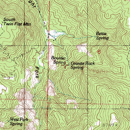 Topographic Map of Granite Rock Spring, UT
