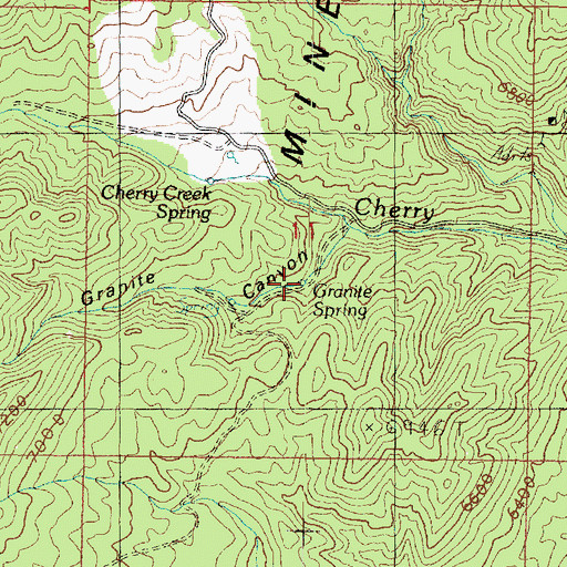 Topographic Map of Granite Spring, UT