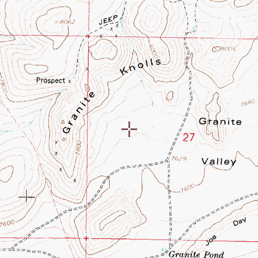 Topographic Map of Granite Valley, UT