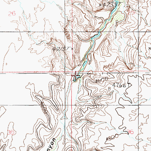 Topographic Map of Granite Wash, UT