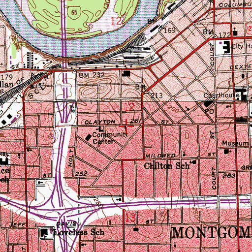 Topographic Map of Saint Andrews Catholic Church, AL