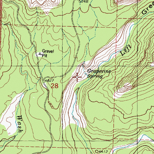 Topographic Map of Grapevine Spring, UT