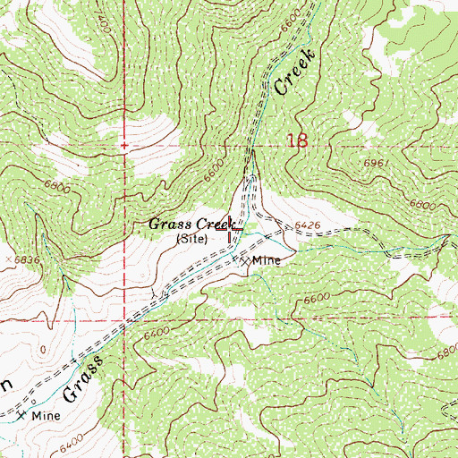 Topographic Map of Grass Creek, UT