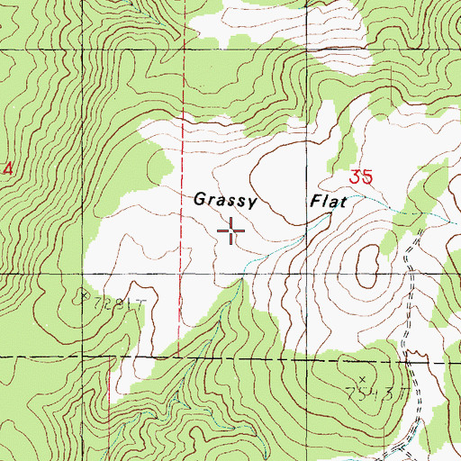 Topographic Map of Grassy Flat, UT