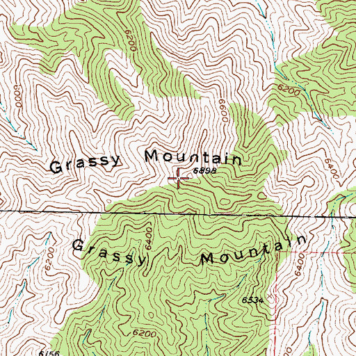 Topographic Map of Grassy Mountain, UT