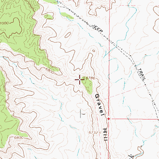 Topographic Map of Gravel Hill, UT