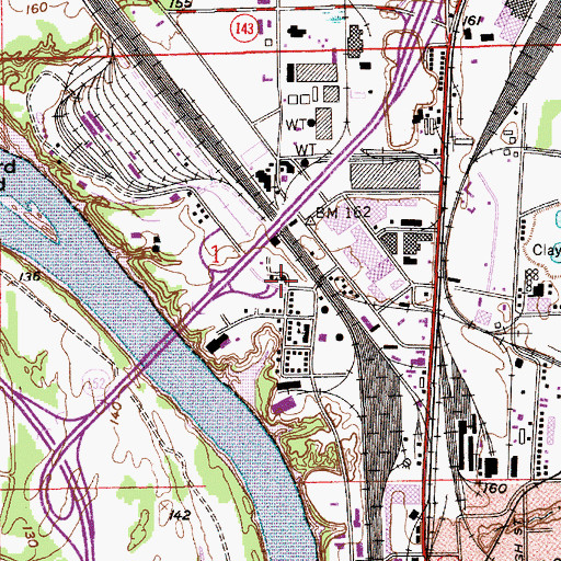 Topographic Map of Saint James Baptist Church, AL