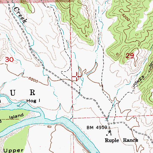 Topographic Map of Graveyard Draw, UT