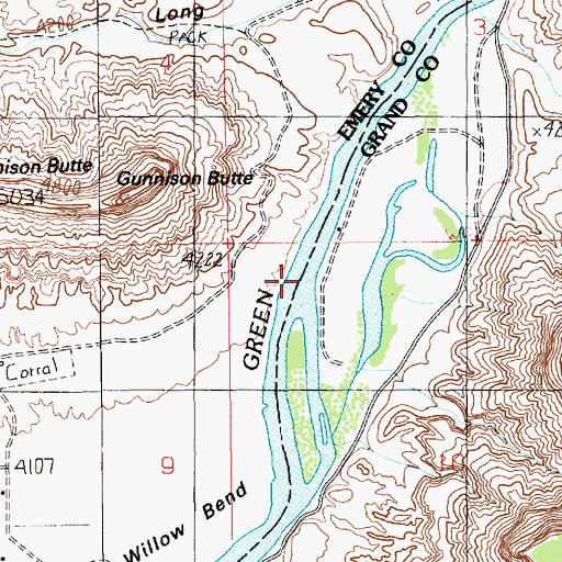 Topographic Map of Gray Canyon, UT