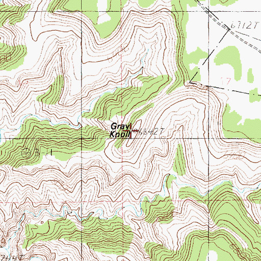 Topographic Map of Gray Knoll, UT