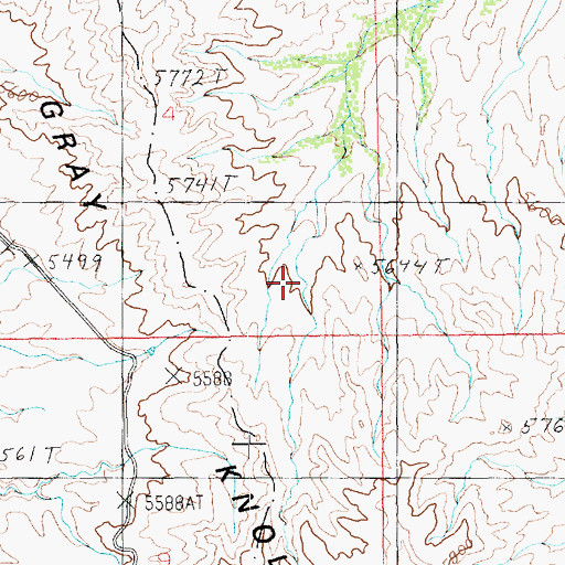 Topographic Map of Gray Knolls, UT