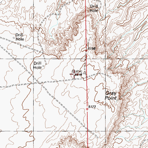 Topographic Map of Gray Point, UT