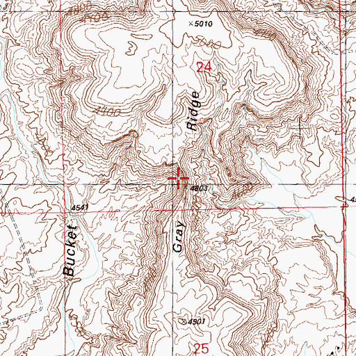 Topographic Map of Gray Ridge, UT