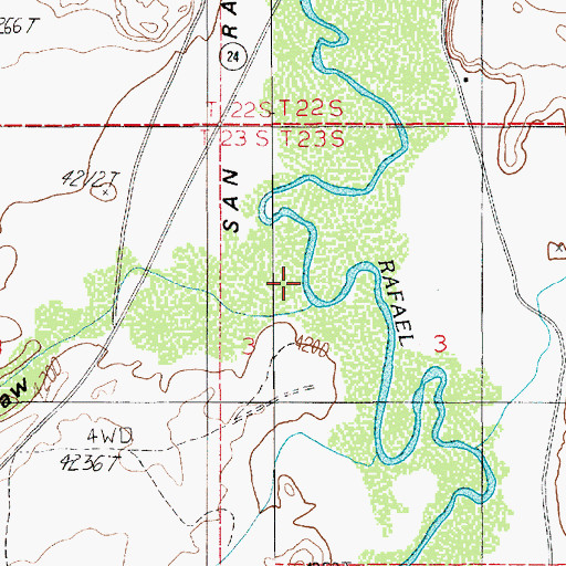 Topographic Map of Greasewood Draw, UT