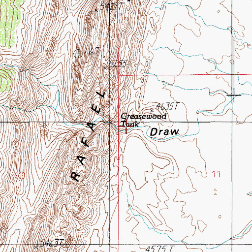 Topographic Map of Greasewood Tank, UT