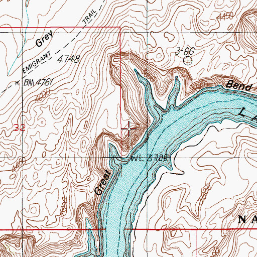 Topographic Map of Great Bend of the San Juan River, UT