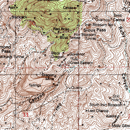 Topographic Map of Great Eastern, UT