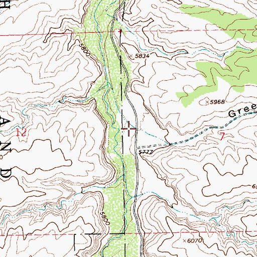 Topographic Map of Green Canyon, UT