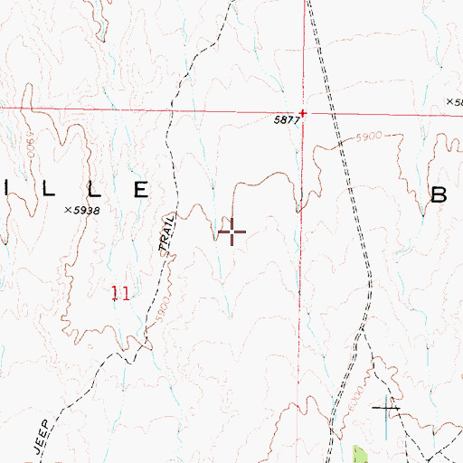 Topographic Map of Greenville Bench, UT