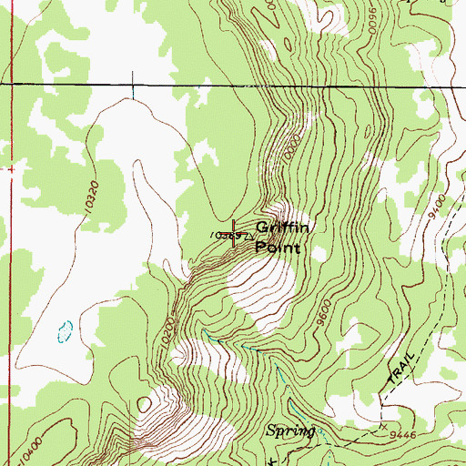 Topographic Map of Griffin Point, UT
