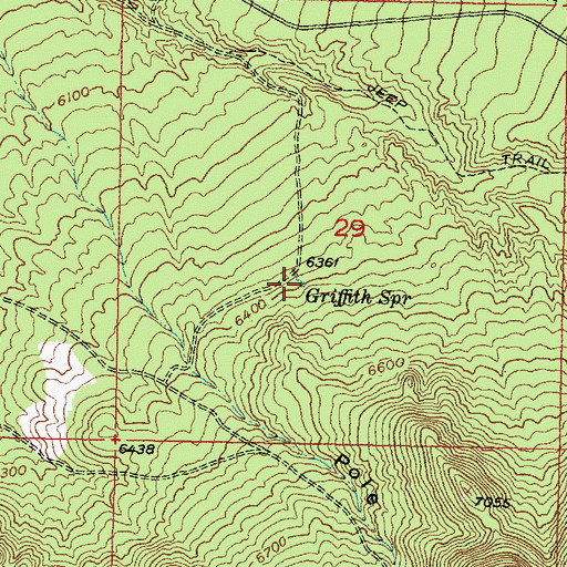 Topographic Map of Griffith Spring, UT