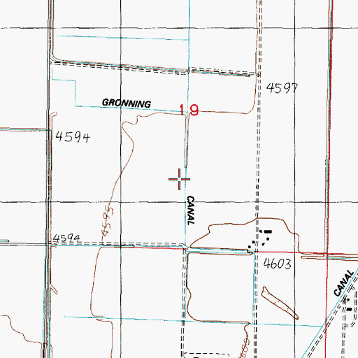 Topographic Map of Gronning Canal, UT