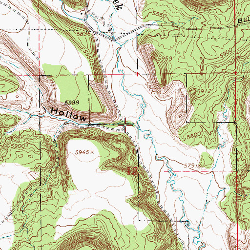 Topographic Map of Gundy Hollow, UT