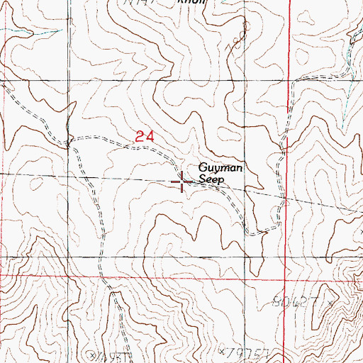 Topographic Map of Guyman Seep, UT
