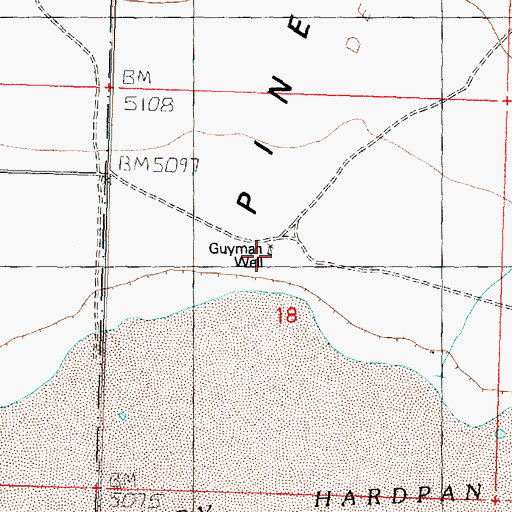 Topographic Map of Guyman Well, UT